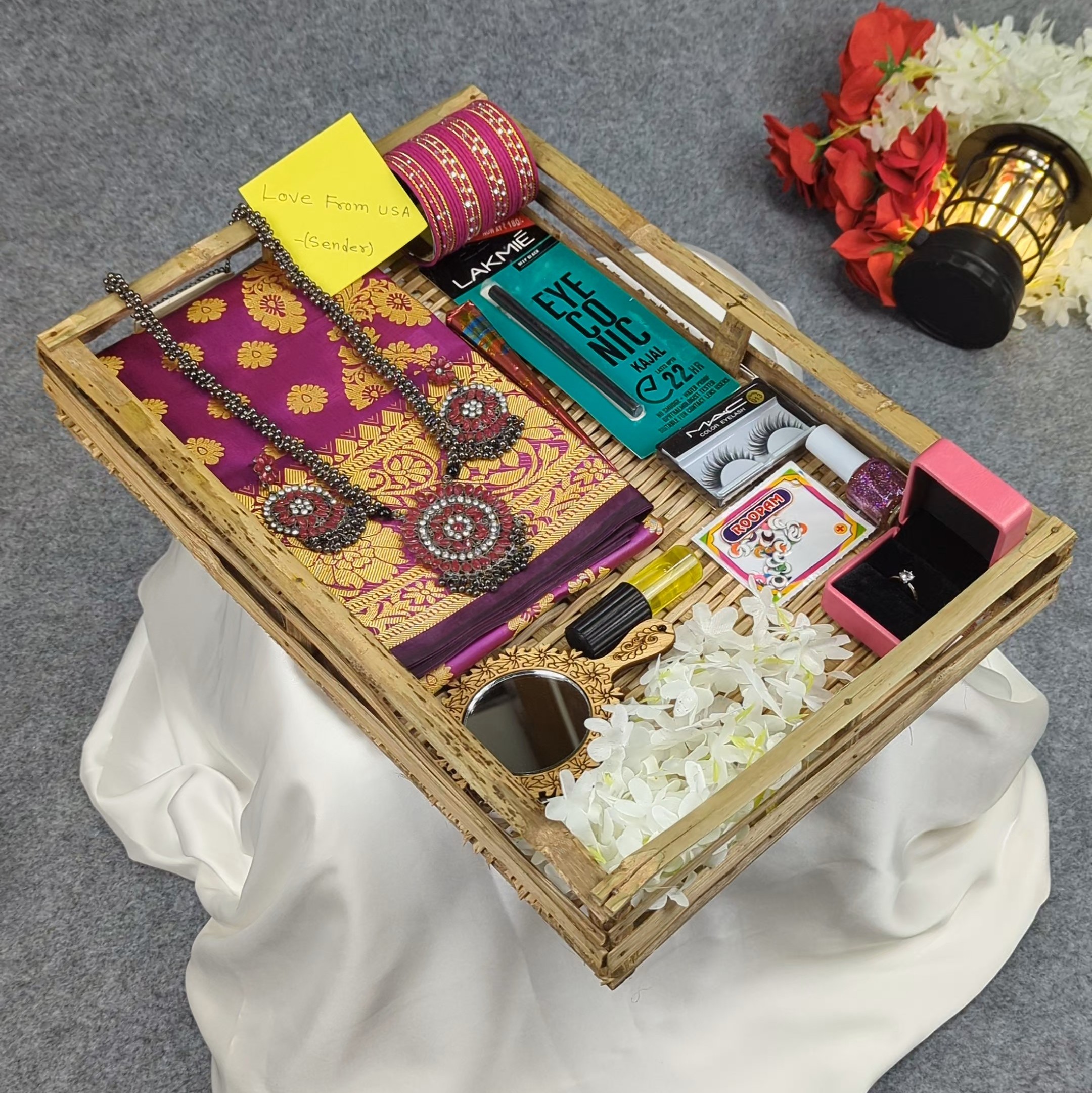 Premium Silk Katan Saree Combo Set – Purple