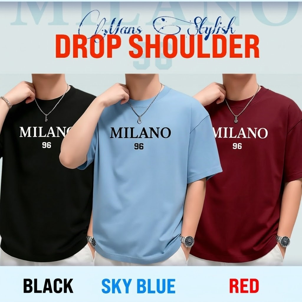3 Pcs Combo Men’s Stylish Drop Shoulder- Milano