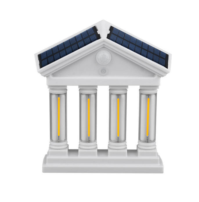 European Modern LED Garden Light IP65 Solar Outdoor Wall Lamp Motion Sensor Rainproof
